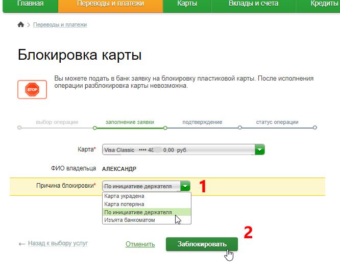 Закрытие кредитной карты СберБанка