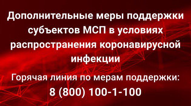 Антикризисные меры поддержки субъектов МСП