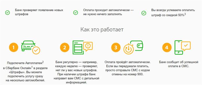 В Сбербанке вы всегда можете подключить Автоплатеж, чтобы снять головную боль по контролю за оплатой штрафов