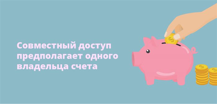 Совместный доступ предполагает одного владельца счета