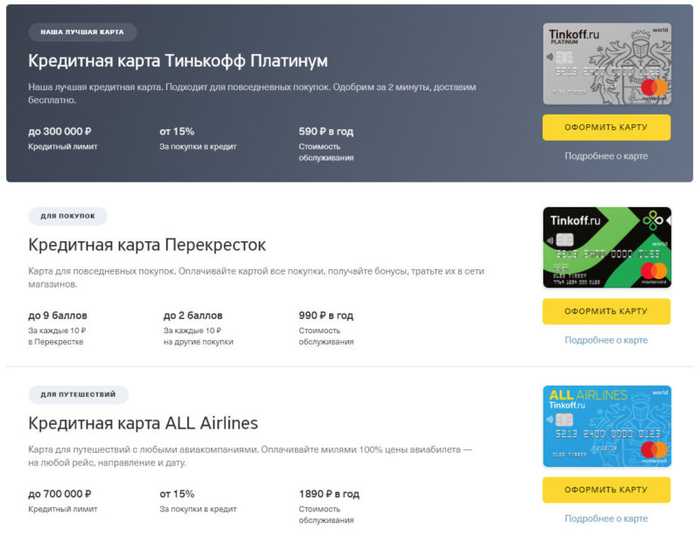 Перечислите Все Продукты Банка Тинькофф Банка